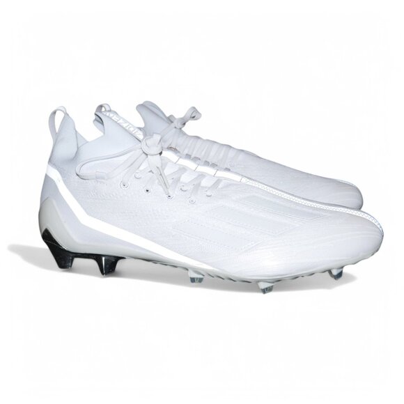 Adidas Adizero Primeknit Football Cleats White Metallic Silver Mens Size 16 - Picture 7 of 11